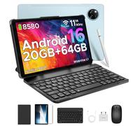 DOOGEE TAB A9+ 2025 Newest Android 16 Tablet with Gemini AI, 11 Inch 8580mAh Tablet With Keyboard, T7200 Octa Core Android Tablets, 20GB+64GB / 2TB Tablets With Pen, 13+5MP, 2 Speakers, Mouse & Case