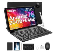 DOOGEE TAB A9+ 2025 Newest Android 16 Tablet with Gemini AI, 11 Inch 8580mAh Tablet With Keyboard, T7200 Octa Core Android Tablets, 20GB+64GB / 2TB Tablets With Pen, 13+5MP, 2 Speakers, Mouse & Case