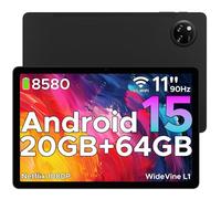 DOOGEE TAB A9+ Newest 2025 Android 15 Tablet, 8580mAh 11 Inch Tablet, T7200 Octa Core Android Tablets & 20GB+64GB/2TB LPDDR4X, 13MP+5MP, 2 Speaker+Widevine L1|Face ID|BT 5.0|5G WiFi|GPS|FM|OTG