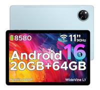 DOOGEE TAB A9+ Newest 2025 Android 16 Tablet, 11 Inch Tablet with Gemini AI, 8580mAh & T7200 Octa Core Android Tablets, 20GB+64GB/2TB LPDDR4X, 13MP+5MP, Widevine L1|Face ID|BT 5.0|5G WiFi|GPS|FM|OTG