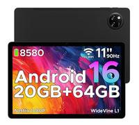 DOOGEE TAB A9+ Newest 2025 Android 16 Tablet, 11 Inch Tablet with Gemini AI, 8580mAh & T7200 Octa Core Android Tablets, 20GB+64GB/2TB LPDDR4X, 13MP+5MP, Widevine L1|Face ID|BT 5.0|5G WiFi|GPS|FM|OTG