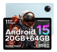 DOOGEE TAB A9+ Newest 2025 Android 16 Tablet, 11 Inch Tablet with Gemini AI, 8580mAh & T7200 Octa Core Android Tablets, 20GB+64GB/2TB LPDDR4X, 13MP+5MP, Widevine L1|Face ID|BT 5.0|5G WiFi|GPS|FM|OTG,