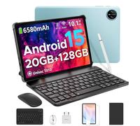 DOOGEE Tab A9 pro 10 inch tablet Android 15 tablets, 20GB RAM+128GB ROM Android Tablet with 1280×800 HD IPS 60Hz Screen, WiFi5 6580mAh Battery Gaming Tablet with Keyboard, Mouse, Pen & Case-Blue