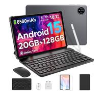 DOOGEE Tab A9 pro 10 inch tablet Android 15 tablets, 20GB RAM+128GB ROM Android Tablet with 1280×800 HD IPS 60Hz Screen, WiFi5 6580mAh Battery Gaming Tablet with Keyboard, Mouse, Pen & Case-Gray