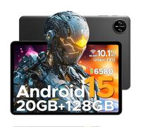 DOOGEE Tab A9 Pro Android 15 Tablet 10 Inch(2025), Unisoc T310 Android Tablets 20GB RAM 128GB ROM(TF 2TB), 6580 mAh Battery, 8MP AI Camera|Dual Speaker|5G WiFi|GMS|Bluetooth|Face ID|3.5mm Jack-Black