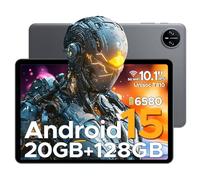 DOOGEE Tab A9 Pro Android 15 Tablet 10 Inch(2025), Unisoc T310 Android Tablets 20GB RAM 128GB ROM(TF 2TB), 6580 mAh Battery, 8MP AI Camera|Dual Speaker|5G WiFi|GMS|Bluetooth|Face ID|3.5mm Jack-Gray