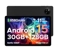 DOOGEE Tab A9 Pro+ Android 15 Tablet, 11 Inch Tablets with 90Hz HD Display, 30GB RAM+128GB ROM/2TB, 8580mAh Tablet, Octa Core, 5G WiFi Android Tablets, Widevine L1, Dual Speaker/Face ID/OTG - BLACK