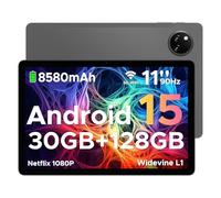 DOOGEE Tab A9 Pro+ Android 15 Tablet, 11 Inch Tablets with 90Hz HD Display, 30GB RAM+128GB ROM/2TB, 8580mAh Tablet, Octa Core, 5G WiFi Android Tablets, Widevine L1, Dual Speaker/Face ID/OTG - GRAY