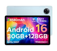 DOOGEE Tab A9 Pro+ Android 16 Tablet 11 inch, 30GB RAM+128GB ROM/2TB, Octa Core Tablets with 90Hz HD Display, 8580mAh Android Tablets, 5G WiFi, Widevine L1, Dual Speaker & Face Unlock - BLUE