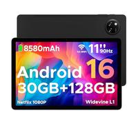 DOOGEE Tab A9 Pro+ Android 16 Tablet 11 inch, 30GB RAM+128GB ROM/2TB, Octa Core Tablets with 90Hz HD Display, 8580mAh Android Tablets, 5G WiFi, Widevine L1, Dual Speaker & Face Unlock - BLACK