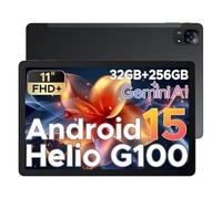 DOOGEE Tab E3 Android 15 AI Tablet 2025, 32GB+256GB/2TB, 11 Inch FHD+& 90 Hz, Helio G100 Gemini AI Gaming Tablet, 8800mAh Big Battery, 7.5mm Metal Body, Dual SIM Slot, 5G WIFI|GPS|BT5.2|Face ID,Black
