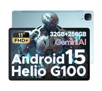 DOOGEE Tab E3 Newest Android 15 AI Tablet 2025, 11 Inch Android Tablets With SIM Card Slot, Helio G100 Octa Core, 32GB+256GB/2TB, 8800mAh, 90 Hz Screen Gaming Tablet, BT5.2/5G WiFi/GPS/Face ID- Blue