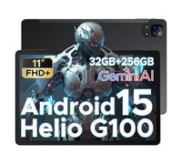 DOOGEE Tab E3 2025 Newest Android 15 AI Tablet, 32(8+12) GB+256GB, Helio G100 Octa-Core, 11 Inch FHD+& 90 Hz, 8800mAh Battery, Android Tablet With SIM Card Slots, 5G WIFI|GPS| BT5.2|Face ID- Black