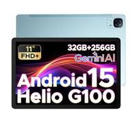 DOOGEE Tab E3 Newest Android 15 AI Tablet 2025, 11 Inch Android Tablets With SIM Card Slot, Helio G100 Octa Core, 32GB+256GB/2TB, 8800mAh, 90 Hz Screen Gaming Tablet, BT5.2/5G WiFi/GPS/Face ID- Blue