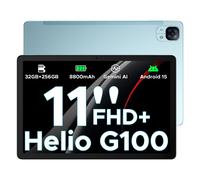 DOOGEE Tab E3 Android 15 AI Tablet, 32GB+256GB/2TB, 11-inch FHD+ & 90Hz, Helio G100 Gemini AI Gaming Tablet, 8800mAh Battery, 7.5mm Ultra-Slim Metal Body, Dual SIM Slots, 5G WIFI|GPS|BT5.2|Face ID, Bl