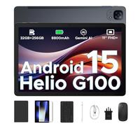 DOOGEE Tab E3 Android 15 Tablet, Helio G100 Octa-Core Android Tablets with Sim Card Slot, 32GB+256GB/2TB, Gemini AI Gaming Tablet 11 Inch, 8800mAh Battery, Tablets with Keyboard, Pen,Mouse&Case-Grey