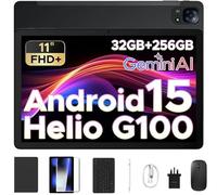 DOOGEE Tab E3 Android 15 Tablet, Helio G100 Octa-Core Android Tablets with Sim Card Slot, 32GB+256GB/2TB, Gemini AI Gaming Tablet 11 Inch, 8800mAh Battery, Tablets with Keyboard, Pen, Mouse&Case-Black