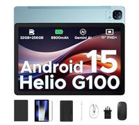 DOOGEE Tab E3 Android 15 Tablet with Keyboard(2025), Helio G100 Octa-Core Android Tablets 32GB+256GB/2TB, Gemini AI Gaming Tablet 11 Inch, 8800mAh Battery, Tablets with Pen, Mouse&Case, Blue