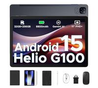 DOOGEE Tab E3 Android 15 Tablet with Keyboard(2025), Helio G100 Octa-Core Android Tablets 32GB+256GB/2TB, Gemini AI Gaming Tablet 11 Inch, 8800mAh Battery, Tablets with Pen, Mouse&Case, Gray