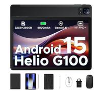 DOOGEE Tab E3 Android 15 Tablet with Keyboard(2025), Helio G100 Octa-Core Android Tablets 32GB+256GB/2TB, Gemini AI Gaming Tablet 11 Inch, 8800mAh Battery, Tablets with Pen, Mouse&Case, Black