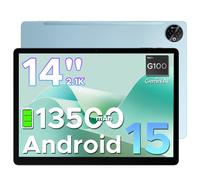 DOOGEE Tab E3 Max 14 Inch Tablet Android 15 Gaming Tablet 13500mAh Large Battery MTK G100 Octa-Core 32GB RAM+256GB ROM (2TB TF), 2.1K (2160 * 1440) Display 16MP+2MP+8MP 4G LTE/5G WLAN/GPS/GMS - Blue