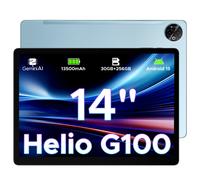 DOOGEE Tab E3 Max 14 Inch Tablet Android 15 Gaming Tablet 13500mAh Large Battery MTK G100 Octa-Core 32GB RAM+256GB ROM (2TB TF), 2.1K (2160 * 1440) Display 16MP+2MP+8MP 4G LTE/5G WLAN/GPS/GMS - , BLUE