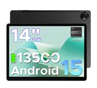 DOOGEE Tab E3 Max 14 Inch Tablet Android 15 Gaming Tablet 13500mAh Large Battery MTK G100 Octa-Core 32GB RAM+256GB ROM (2TB TF), 2.1K (2160 * 1440) Display 16MP+2MP+8MP 4G LTE/5G WLAN/GPS/GMS - Black