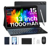 DOOGEE Tab E3 Pro 2 in 1 Tablet PC Gemini AI 13'' IPS Display 8GB 256GB 11000mAh Battery Android 15 High Quality Quad Speakers 8GB 256GB Black Set