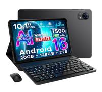 DOOGEE Tab G5 Android 16 Tablet with Sim Card Slot,10 Inch Tablet & Gemini AI, 20GB+128GB/2TB & T7200 Octa Core Android Tablet with Keyboard,Pen,Mouse&Case,7500 mAh 120Hz IPS HD & Ultra-Thin -Black