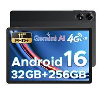 DOOGEE Tab G6+ 2025 Newest Android 16 AI Tablet 11 inch Tablets with Sim Card Slot FHD+ 90hz 32GB RAM+256GB ROM/2 TB 8000mAh Octa-Core T7280|Widevine L1|5G WIFI|Bluetooth 5|GPS Tablet Android - Black