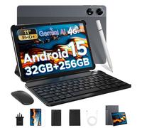 DOOGEE Tab G6+ Android 15 Tablet with Keyboard(2025), 8000mAh Battery Gemini AI Tablets 11 Inch, Unisoc T7280 Octa Core 32GB+256GB/2TB, Widevine L1, Gaming Tablet with Pen, Mouse&Case