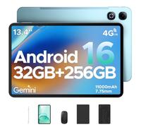 DOOGEE Tab G6 Max 2025 Newest Android 16 Tablet with Pen and Keyboard, 13.4 Inch+7.7 mm Ultra-thin Tablets, 32GB+256GB, 11000mAh Battery, 13MP+8MP, Widevine L1 | 4G LTE | WiFi | GPS | OTG, Blue