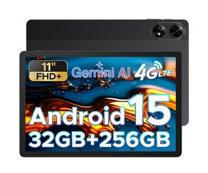 DOOGEE Tab G6 Plus Android Tablet， 11-inch FHD+ Display， 32GB RAM， 256GB ROM (Expandable up to 2TB)， 8000mAh Battery， Octa-Core Processor， Black