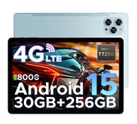 DOOGEE TAB G6 Tablet 11 inch Android 15 Tablets, 30GB+256GB/2TB tablet with sim card slot, 8000 mAh & T7250 Octa Core Android Tablets, 4G LTE + 2 Speaker + Widevine L1|Face ID|BT 5.0|5G WiFi|GPS, BLUE