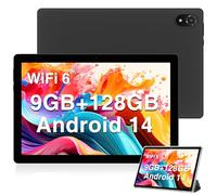 DOOGEE U10 10.1 Inch WiFi 6 Android Tablet - 9GB RAM, 128GB ROM, 1280 x 800 IPS Display, Face ID, 5060mAh Battery, Grey