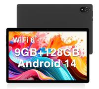 DOOGEE U10 2025 Newest Android 10" Tablet 9GB RAM+128GB ROM 1TB TF, Bluetooth 5.0 WIFI 6, Android Tablets 1280x800 HD IPS Screen, OTG, Type C, 3.5mm Headphone Jack, Tablet PC 2025 - Black