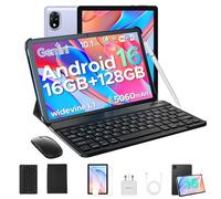 DOOGEE U10 Android 16 AI Tablet with Keyboard, 16GB RAM+128GB ROM(2TB TF)10 Inch Tablet, 5060mAh Battery, 8MP+5MP Cameras, Gemini AI/WIFi 6/OTG/Widevine L1, Android Tablets with Pen, Mouse&Case-Purple