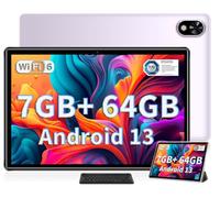 DOOGEE U10 Tablets 10 inch Android 13 Tablet PC, 9GB RAM+128GB ROM(1TB TF), Quad-Core 2.0 GHz/1280 * 800 HD+ IPS/WiFi 6/Bluetooth 5.0/5060mAh/5MP+8MP/OTG/Type C/3.5mm Headphone Jack,Purple
