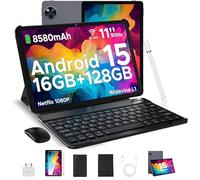 DOOGEE U11 Android 15 Tablets 11 Inch - 2025 Newest Tablet 16GB+128GB/2TB Octa Core, 90 Hz Display, 8580mAh, Android Tablets, 5G WiFi,13MP+5MP,Tablet with Keyboard & Mouse&Case-Gray