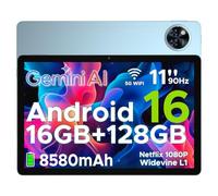 DOOGEE U11 Android 16 Tablet,11 Inch Tablet with Gemini AI,16GB+128GB/2TB,8580mAh Gaming Tablets,Unisoc T7200 Octa-Core,13MP+5MP Tablets,2.4G+5G WIFI/WidevineL1/3.5mm Audio/Face ID/OTG