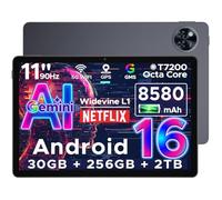 DOOGEE U11 Pro 2025 Newest Android 16 Tablet 11 Inch, Gemini AI Android Tablets Octa-Core 32GB RAM 256GB ROM(TF 2TB), 8580mAh Battery, 3.5mm Jack | Widevine L1 | 5G WiFi | 13MP+5MP | GPS | OTG, Gray