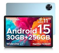 DOOGEE U11 PRO Android 15 Tablet 11 Inch, 30GB RAM 256GB ROM (TF 2TB), 8580mAh Battery, Unisoc T7200 Octa-Core Android Tablets, Ultra-Thin 7.9mm, Widevine L1|5G Wi-Fi|Face Unlock|3.5mm Jack-Blue