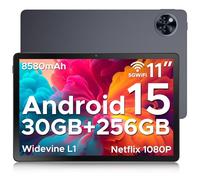 DOOGEE U11 PRO Android 15 Tablet 11 Inch, 30GB RAM 256GB ROM (TF 2TB), 8580mAh Battery, Unisoc T7200 Octa-Core Android Tablets, Ultra-Thin 7.9mm, Widevine L1|5G Wi-Fi|Face Unlock|3.5mm Jack-Gray