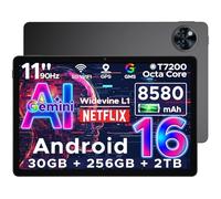 DOOGEE U11 Pro Android 16 AI Tablet, 11 Inch Android Tablets, 30GB RAM+256GB ROM/2TB, 90Hz Octa Core, 8580mAh Battery, Widevine L1|Gemini AI|5G WiFi, Tablet with Pen, Keyboard, Mouse&Case