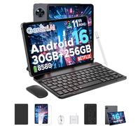 DOOGEE U11 Pro Android 16 Tablet With Gemini AI, 30GB RAM+256GB ROM/ 2TB, 11 Inch Tablets 90Hz& 8580mAh, 7.9mm Metal Body, Widevine L1|Face ID|5G WiFi, Android Tablet with Pen, Keyboard, Mouse& Case