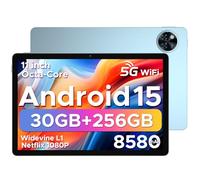 DOOGEE U11 PRO Android Tablets, 30GB RAM + 256GB ROM/2TB, Unisoc T7200 Octa-Core 11 Inch Tablet, 8580mAh Large Battery, 90Hz IPS Screen, 13MP+5MP Camera, Widevine L1/3.5mm Jack/Face Unlock/FM/OTG