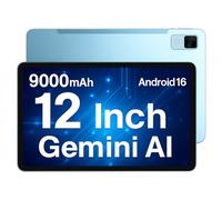 DOOGEE U12 Newest Android 16 Tablet 12 inch, FHD+(2000x1200) 90Hz, Gemini AI Android Tablets Octa-Core 24GB RAM 128GB ROM(TF 2TB), 9000mAh/18W, Widevine L1 | 5G WiFi | 13MP+8MP | GPS | OTG, Blue