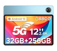 DOOGEE V Pad 5G Tablets 12 inch Android, Mediatek Dimensity 7050 Octa-Core Tablet With Sim Card Slot, 2.4K Display+90Hz Android 15 Tablets 32GB+256GB/2TB+8800mAh, 4 Speakers, WiFi 6, Gemini AI-Blue