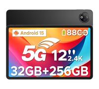 DOOGEE V Pad 5G Tablets 12 inch Android, Mediatek Dimensity 7050 Octa-Core Tablet With Sim Card Slot, 2.4K Display+90Hz Android 15 Tablets 32GB+256GB/2TB+8800mAh, 4 Speakers, WiFi 6,-Black