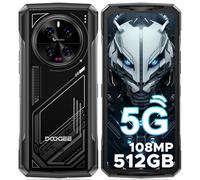 DOOGEE V40 Rugged Smartphone 5G, 4nm Dimensity 7300 Rugged Phone Android 14, 32GB+512GB, 6.78” FHD+/120Hz, 108MP+20MP Night Vision, 6G WiFi 6E, 3 Card Slots, BT5.4/NFC/OTG/Face/Fingerprint ID, Silver